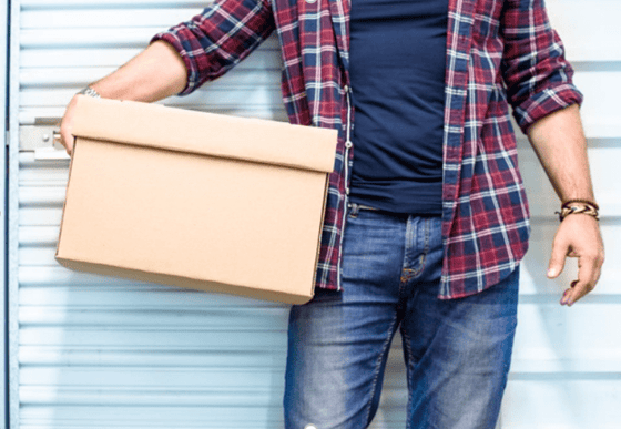 Man carrying storage box