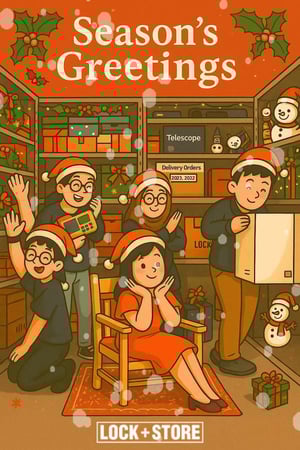 Christmas scene at Lock+Store Kaki Bukit