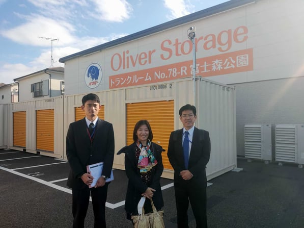 Helen with Konno Kiyohiko and Kazuyuki Kato from Oliver Storage