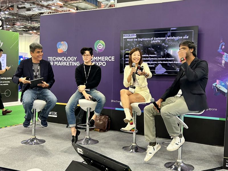 Chair of Self-Storage Association Asia and CEO of General Storage Company Helen Ng at a panel discussion at Tech Week 2023