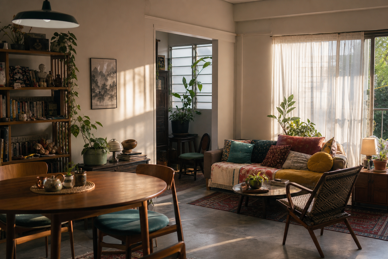 Small apartment tidied up after storage