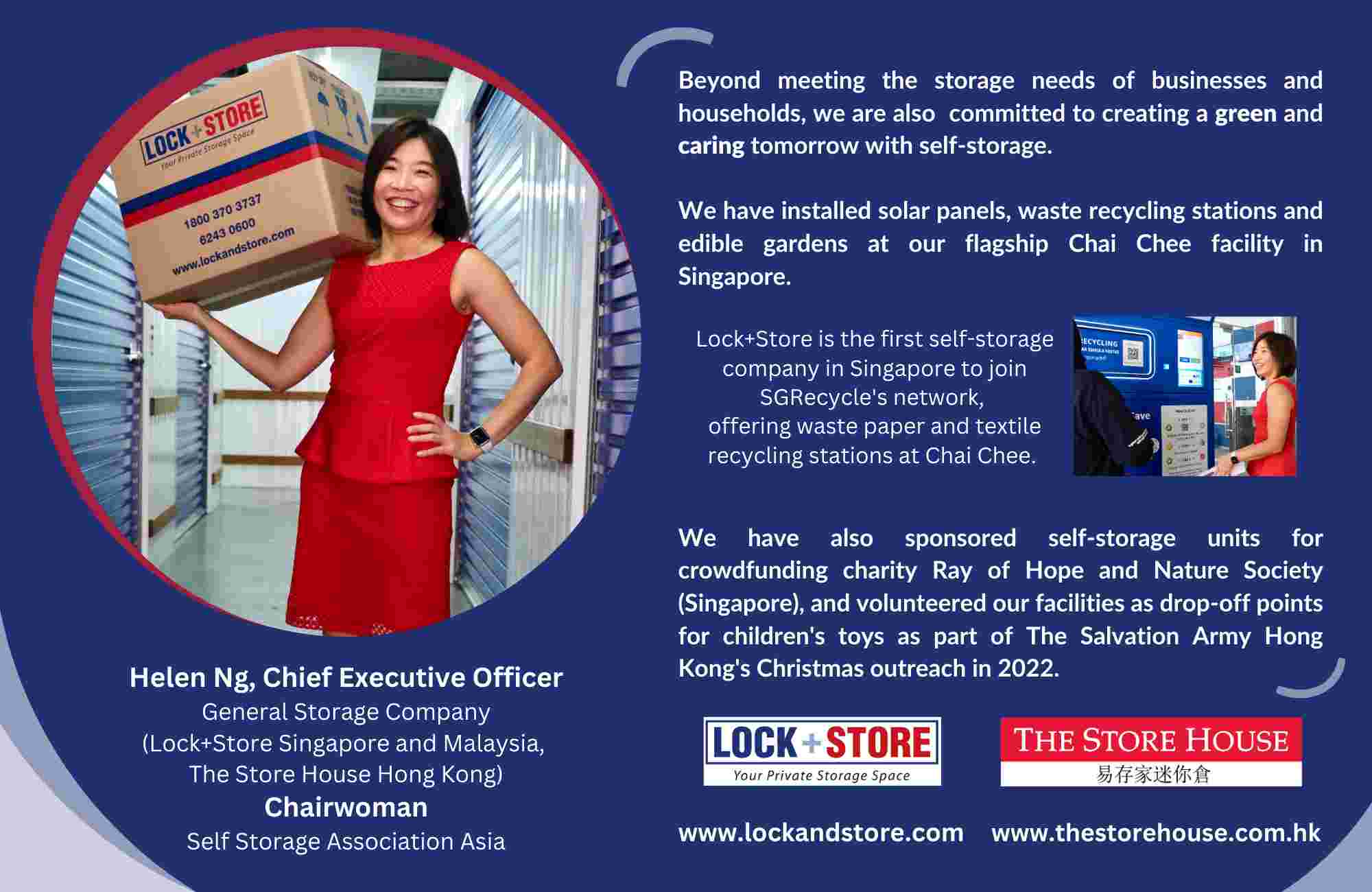 Helen Ng, CEO of storage space provider General Storage Company