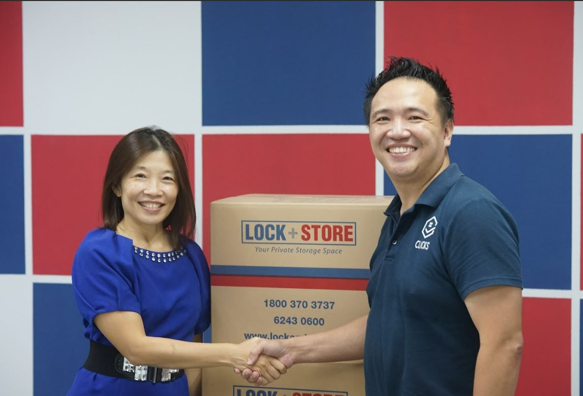 Helen Ng, CEO of Lock+Store and Tan Chee Yeng, CEO of Clicks