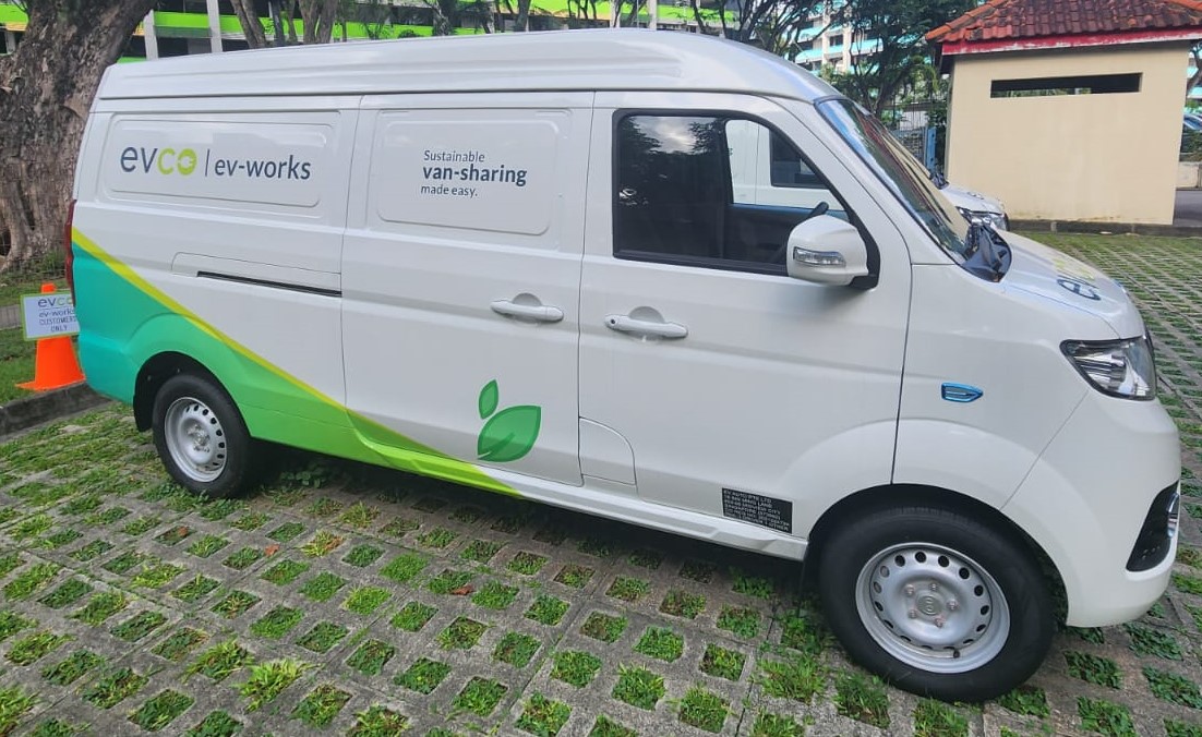 Electric van at Lock+Store Ayer Rajah